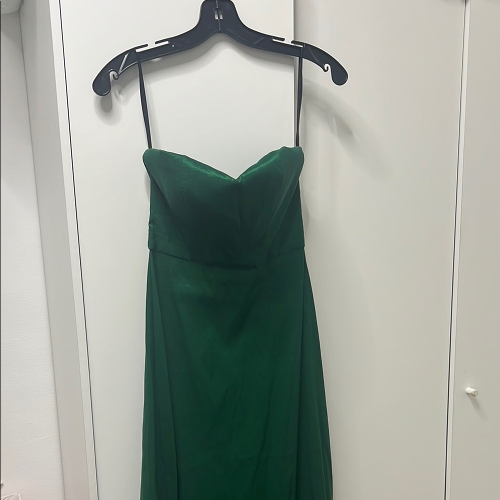 Elegant Green Strapless Dress